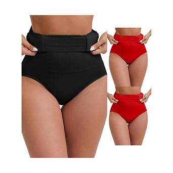 3 Packs Women's High-Waisted Hip Lifting Briefs Postpartum Tummy Control Breathable Control Panties