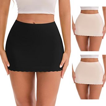 3 Packs Women's Tummy Control Boyshorts Mid-Waisted Hip Lifting Lightweight Seamless Slip Shorts