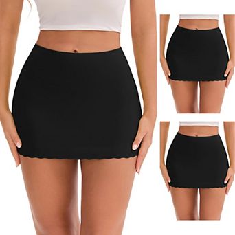 3 Packs Women's Tummy Control Boyshorts Mid-Waisted Hip Lifting Lightweight Seamless Slip Shorts