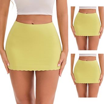 3 Packs Women's Tummy Control Boyshorts Mid-Waisted Hip Lifting Lightweight Seamless Slip Shorts