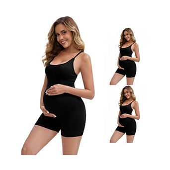 3 Packs Women's Push Up Tummy Control Hip-Lifting Shapewear U-Neck Cross Back Maternity Bodysuits