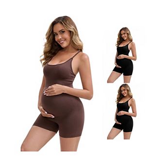 3 Packs Women's Push Up Tummy Control Hip-Lifting Shapewear U-Neck Cross Back Maternity Bodysuits