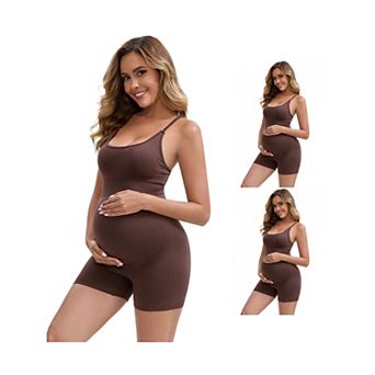 3 Packs Women's Push Up Tummy Control Hip-Lifting Shapewear U-Neck Cross Back Maternity Bodysuits