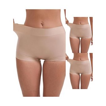 3 Packs Women's Slimming Waist Hip-Lifter Shaping Shorts Anti Chafing Control Panties Under Dress