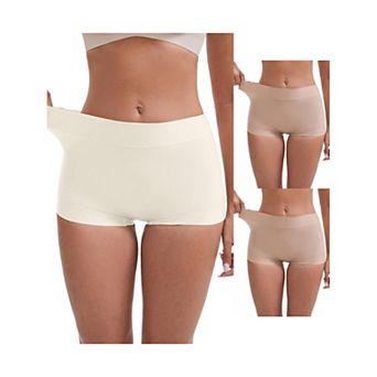 3 Packs Women's Slimming Waist Hip-Lifter Shaping Shorts Anti Chafing Control Panties Under Dress
