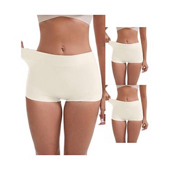 3 Packs Women's Slimming Waist Hip-Lifter Shaping Shorts Anti Chafing Control Panties Under Dress
