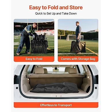 YIORTWO Portable Folding Bench 6 Seat Soccer Bench with Sunshade