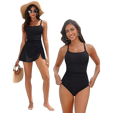 Flattering Modest Swim Dress Swimsuit
