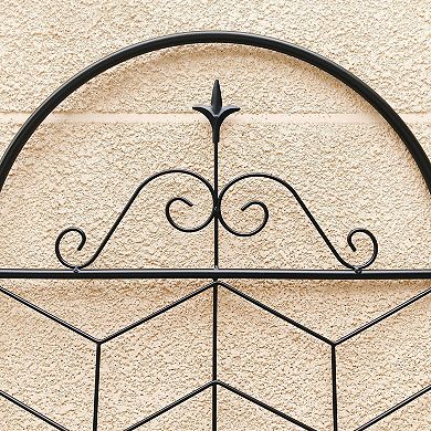 Loheer 4 Pack Metal Garden Trellis for Climbing Plants Outdoor Flower Support
