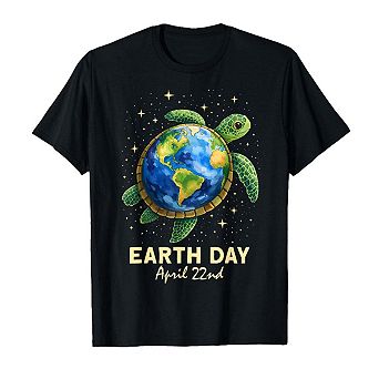 Earth Day 2026 Sea Turtle Ocean Nature Graphic Tee Save Planet Women Cotton Casual Shirt