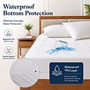 Peace Nest Waterproof Cooling Mattress Pad Polyline Quilt with Fitted Skirt