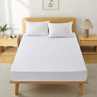 Peace Nest Waterproof Mattress Protector, Ultrasonic Geometric Quilted Design, Breathable & Durable