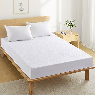 Peace Nest Waterproof Mattress Protector, Ultrasonic Geometric Quilted Design, Breathable & Durable