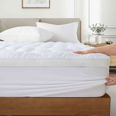Peace Nest Diamond Quilted Ergonomic Mattress Pad Soft, Supportive, and Breathable