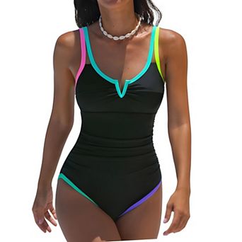 Retro Style One Piece Swimsuit
