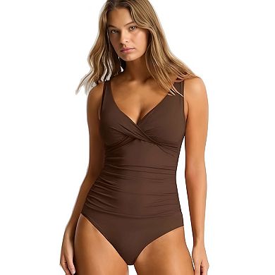 Twist Front One Piece Bathing Suit