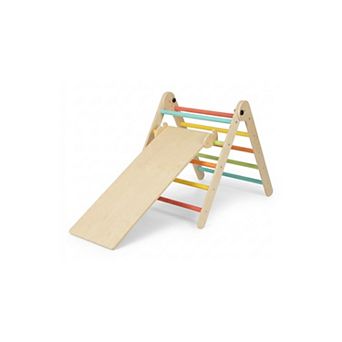 7 in 1 Indoor Climbing Toy Set With Reversible Ramp For Kids