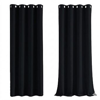 Grommet Blackout Curtains, Thermal Insulated Room Darkening Panels