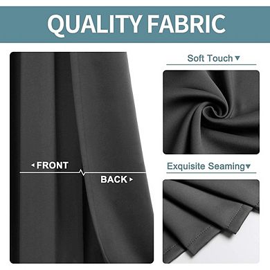 Grommet Blackout Curtains, Thermal Insulated Room Darkening Panels