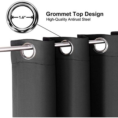 Grommet Blackout Curtains, Thermal Insulated Room Darkening Panels