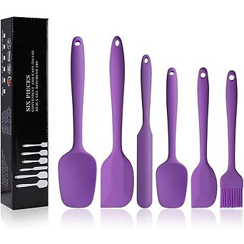 Silicone Spoon Spatula Set, Heat-Resistant, Non-Stick Seamless Scrapers