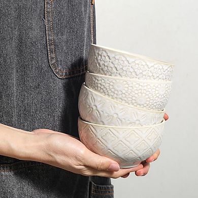 Soup & Cereal Bowls Set Durable Ceramic, Microwave & Dishwasher Safe