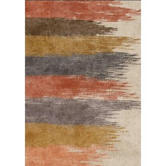 Washable Area Rugs Modern Print Distressed Rugs Soft LowPile with Rubber Backing