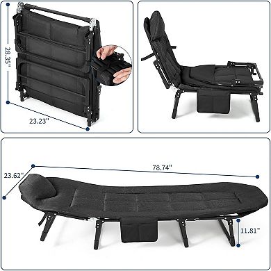 ANIXOL Portable Foldable Camping Bed, & Steel Frame