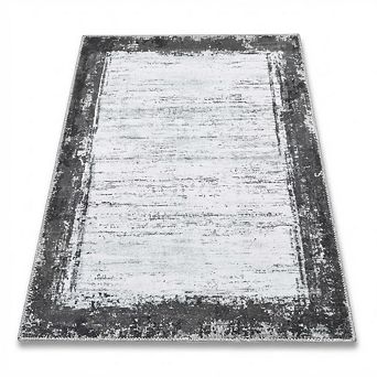 Washable Area Rug, Stain-Resistant Non-Slip Modern Geometric Bordered Rug for Living Room Farmhouse