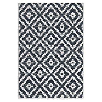 Geometric Trellis Area Rug for Living Room Bedroom Office Nursery Low Pile Neutral Soft Carpet