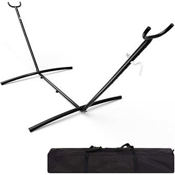 9FT Steel Hammock Stand, 450lb Adjustable Outdoor Hammock Frame for Patio Yard Garden