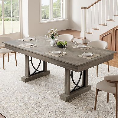Elegant Dining Table - 71-inch Superior Wood Finish,Supporting 500 lbs, for Modern Dining Spaces