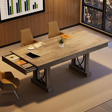 Elegant Dining Table - 71-inch Superior Wood Finish,Supporting 500 lbs, for Modern Dining Spaces