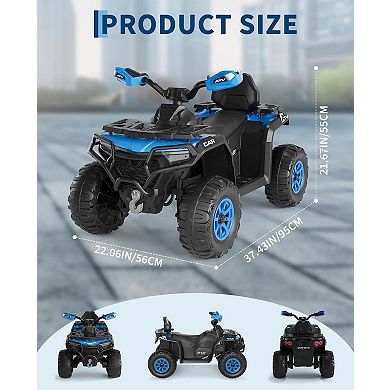 12V Ride On Tractor Toy for Toddlers, Trailer Included, Battery Powe