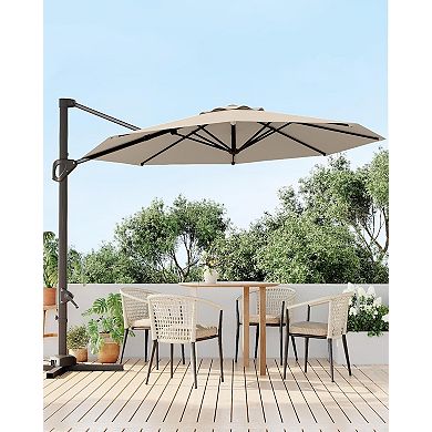 10Ft Patio Umbrella 360 Degree Rotation with Base Included