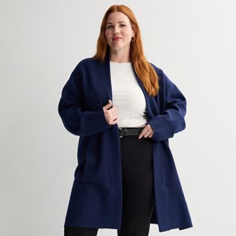 Plus Size Nine West Longline Car Coat