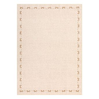 Fashionwu Modern Bow Border Rug for Living Room Solid Washable Non Slip Carpet Thin Soft Indoor Mat