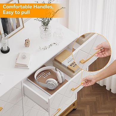 8 Drawer Dresser Chest Storage Cabinet Clothing Organizer Console for Bedroom