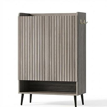 Freestanding Wooden Shoe Storage Cabinet Organizer for Entryway