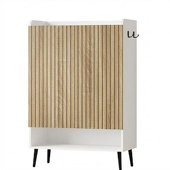 Freestanding Wooden Shoe Storage Cabinet Organizer for Entryway