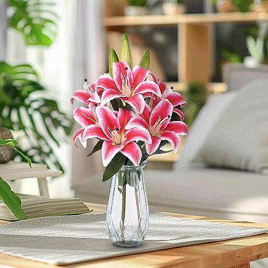 6 Real Touch Lilies for Wedding & Home