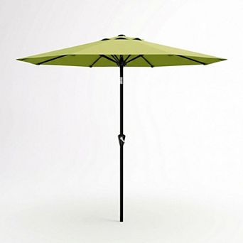 ANIXOL Crank Tilt Ventilated Polyester Fabric & Iron Patio Umbrella