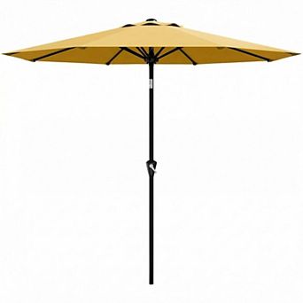 ANIXOL Crank Tilt Ventilated Polyester Fabric & Iron Patio Umbrella