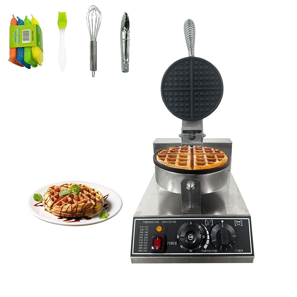 High Efficiency 1200W Waffle Maker with Nonstick Plates and Removable ...