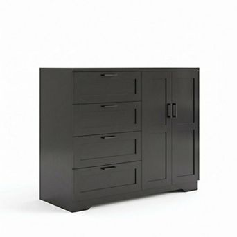 Wooden Wardrobe Armoire Closet Storage Organizer Cabinet Dresser with Drawers