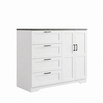 Wooden Wardrobe Armoire Closet Storage Organizer Cabinet Dresser with Drawers