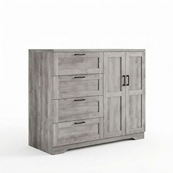 Wooden Wardrobe Armoire Closet Storage Organizer Cabinet Dresser with Drawers