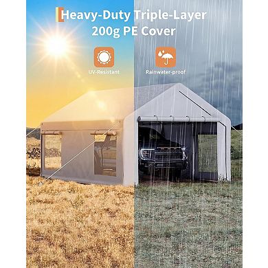 ANIXOL Durable Waterproof Outdoor Shelter with Stable Metal Frame