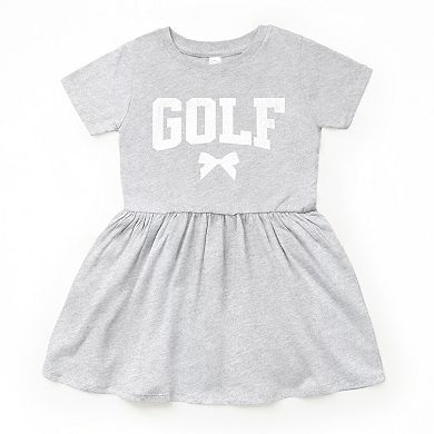 Golf Arched Bow - Toddler Girl's Graphic Dress