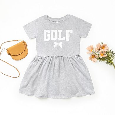 Golf Arched Bow - Toddler Girl's Graphic Dress